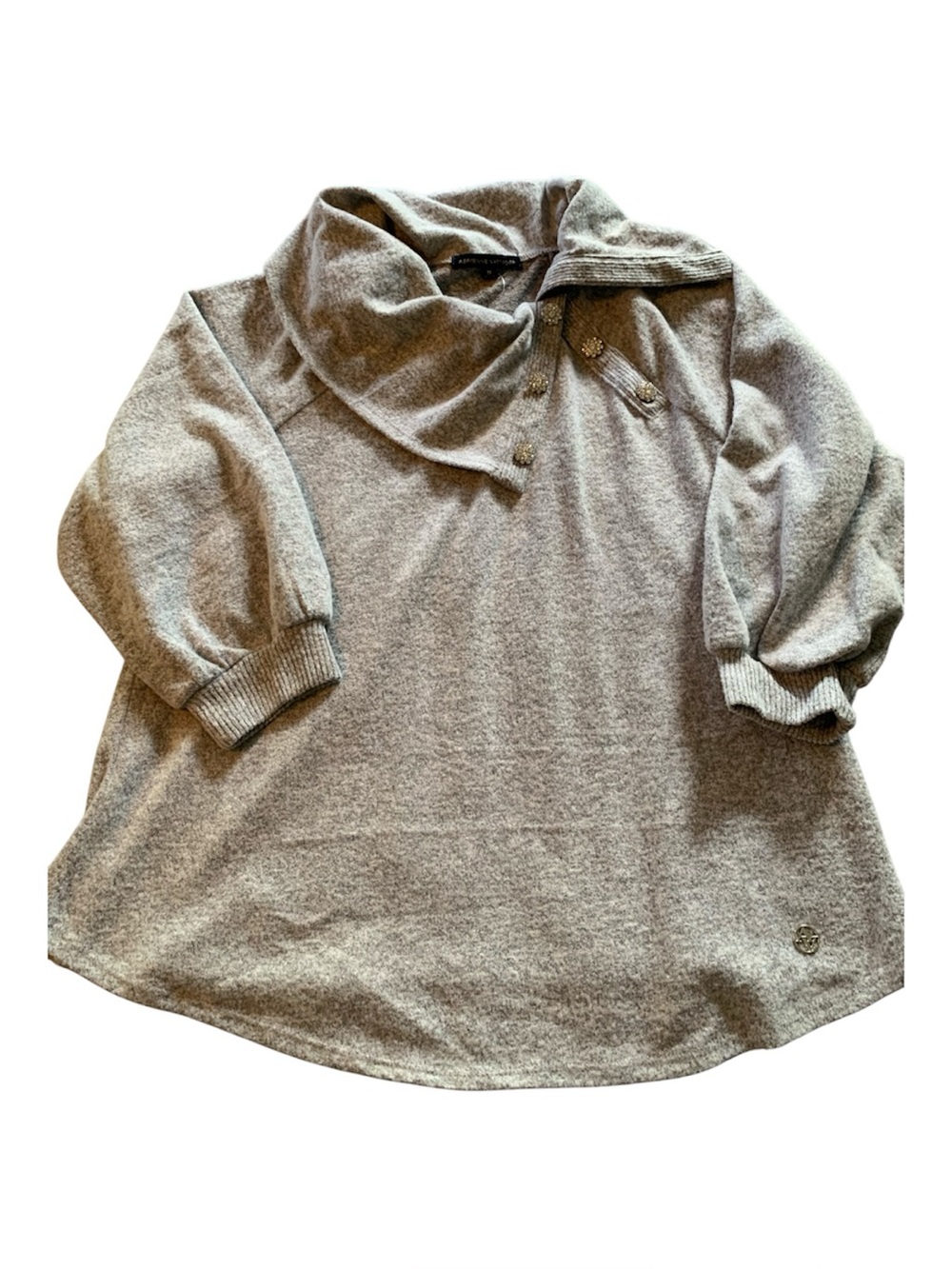 Adrienne Vittadini gray pullover sweater , NWT , size 1X